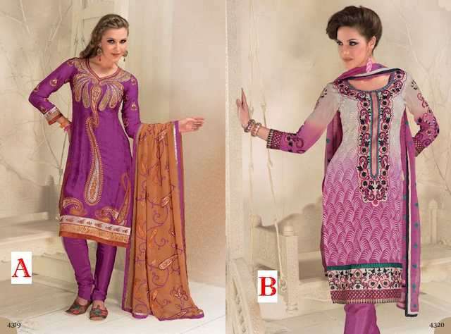 Bollywood Herbst -Fashion Salwar Kameez Stoff neu Unstitched